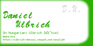 daniel ulbrich business card